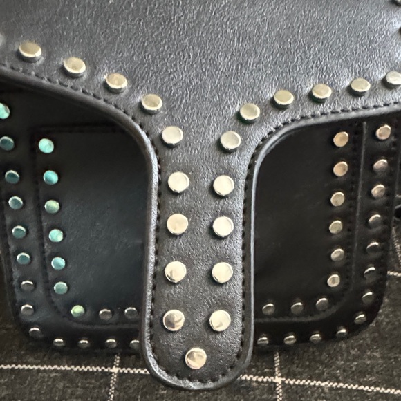 Prune Black Studded Crossbody Bag - Picture 4 of 10
